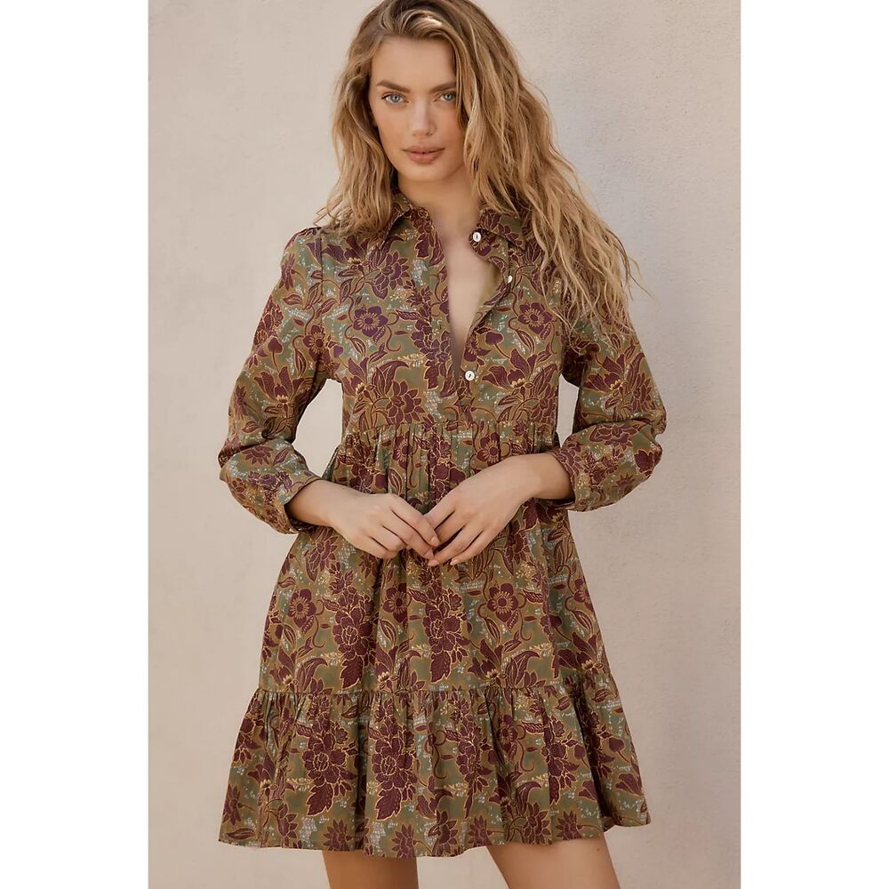 Anthropologie Ro's Garden Romy Mini Dress lg NWT